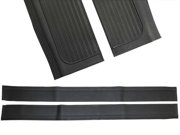 Black rubber mat left and right for Mercedes R107 entry