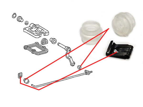 Shift rod bushing set for Mercedes W126 - Image 2