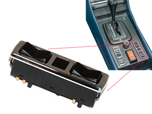Chrome window regulator switch right for Mercedes R107 W108 W116 W123