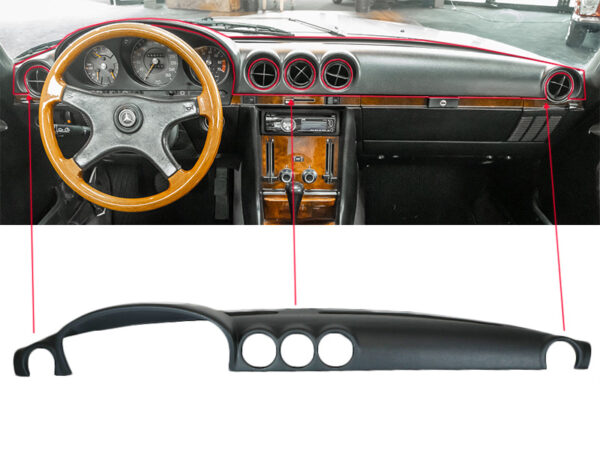Black dashboard cover for Mercedes R107