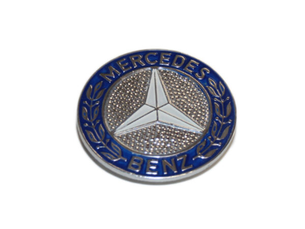 NOS aluminum emblem for Mercedes R107 hood - Image 2