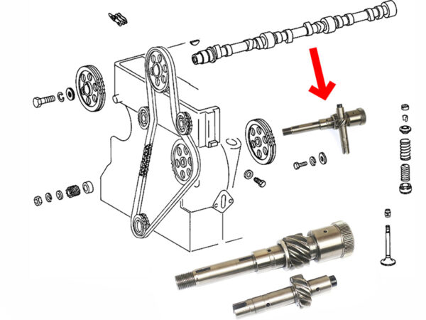 Intermediate shaft set for Mercedes engines M127 M129 M130 M615 M616 M617