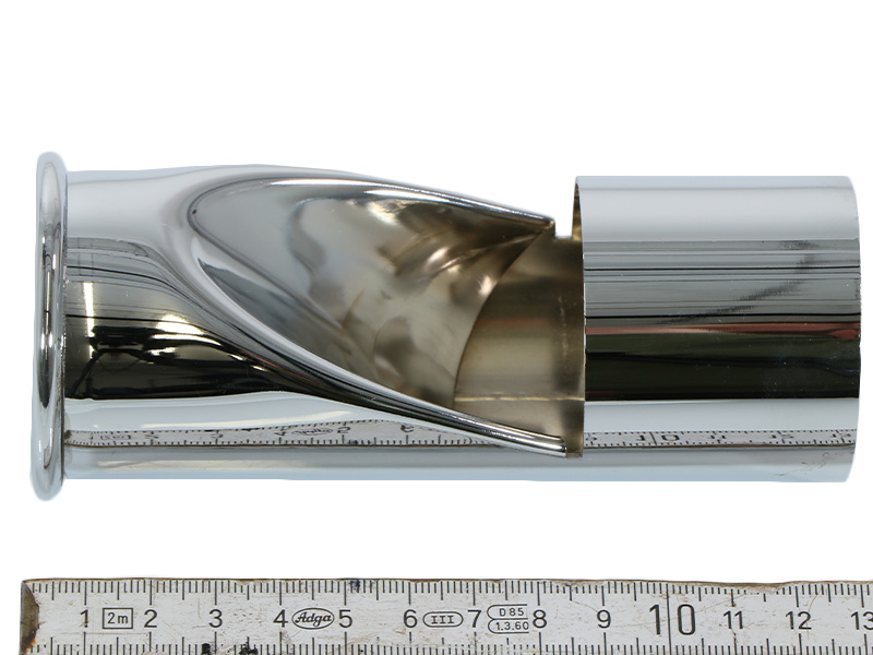 A high-quality exhaust chrome tailpipe for Mercedes W116 - Image 7