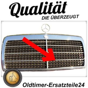 Radiator grille trim strip horizontally at the bottom for Mercedes Benz W124 in 310 mm