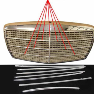 Decorative strip set for Mercedes W124 radiator grille