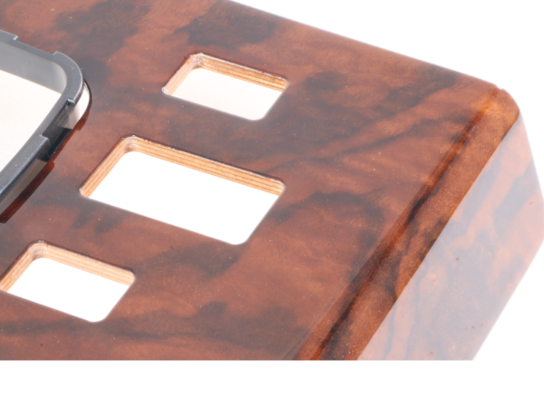 Burl wood switch board / 3 switches for Mercedes Benz R107 manual transmission - Image 3