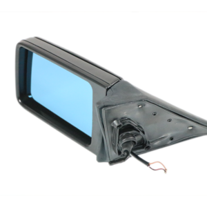 Exterior mirror, flat, adjustment by linkage, heatable, blue, left for Mercedes W201 / W124