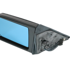 Exterior mirror, for electric mirror adjustment, flat, heatable, blue, left for Mercedes W201 / W124