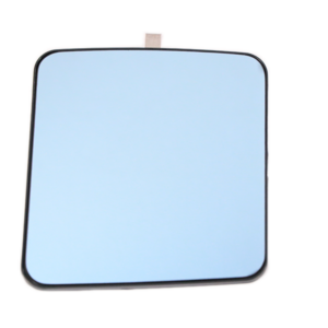 Mirror glass, exterior mirror, right, for electric mirror adjustment, OE type, blue tinted, flat for Mercedes W124 / W201