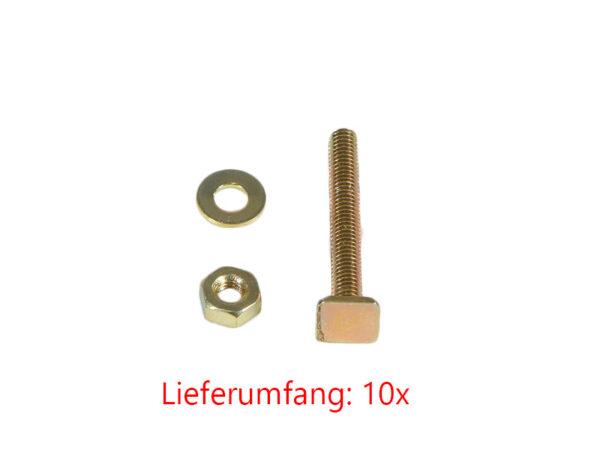 Galvanized M3 screws and nuts set for vintage car trim