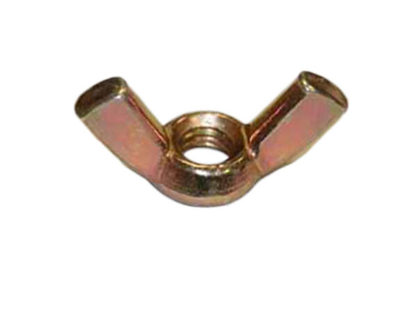 Yellow galvanized M6 wing nut for attaching many covers