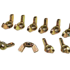 10x yellow galvanized M6 wing nuts for attaching many covers