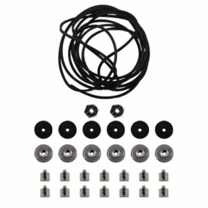 Fastening kit with seal for Mercedes R107 convertible top lid