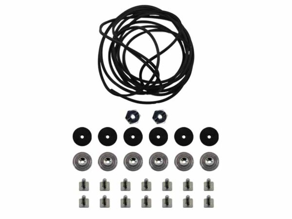 Fastening kit with seal for Mercedes R107 convertible top lid