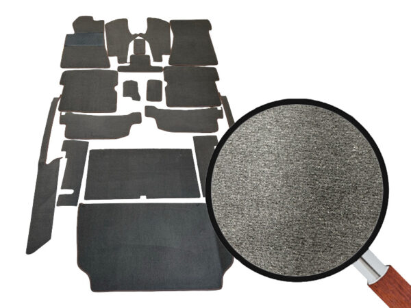 Velor carpet set brown for Mercedes R107