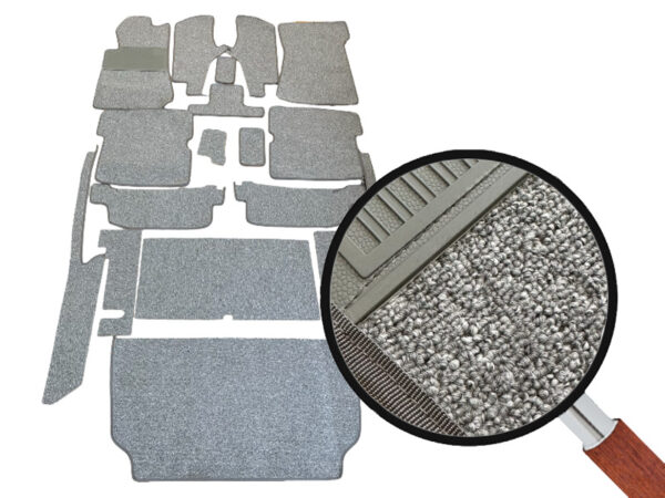 Carpet set loop gray for Mercedes R107