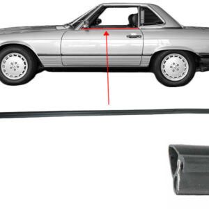 Exterior door window wiper profile for Mercedes R107