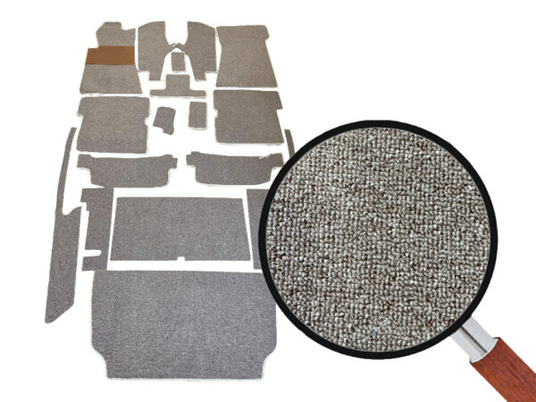 Carpet set loop brown for Mercedes R107