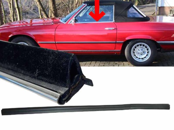 Interior window wiper for Mercedes R107