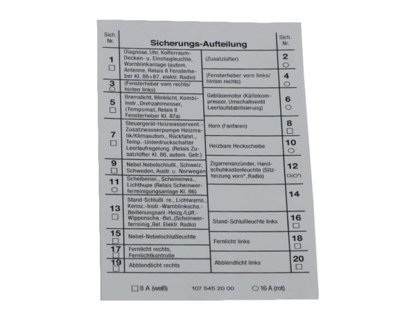 Cover for Mercedes R107 fuse box - palomino - Image 4
