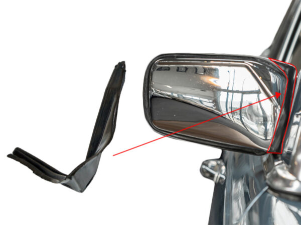Sealing rubber exterior mirror right for Mercedes W116