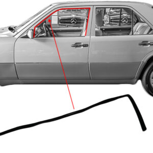 Window track front left 4mm. for Mercedes W124 / S124