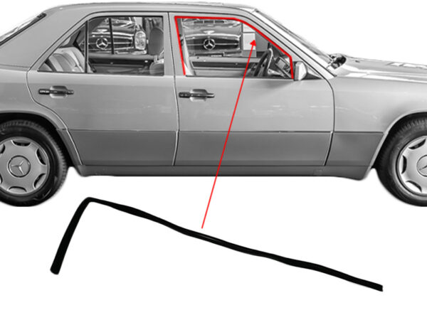 Window track front right 4mm. for Mercedes W124 / S124