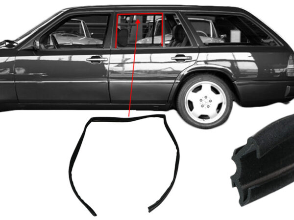Rear window run 4mm. for Mercedes S124 station wagon