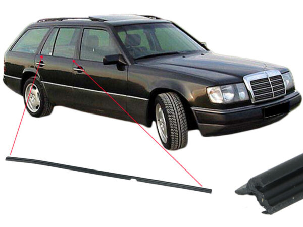 Sealing rail door rear right outside for Mercedes S124
