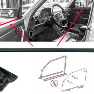 Sealing rail inside front door window Mercedes W126