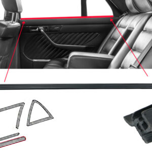 Sealing rail door window inner rear for Mercedes W126 SEL