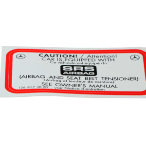 Sticker SRS airbag for Mercedes W124 W126 W201