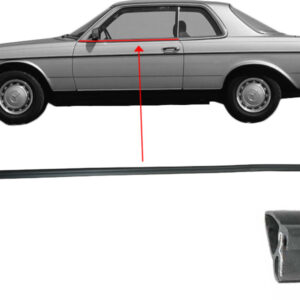 Exterior door window wiper profile for Mercedes C114 C123 C126