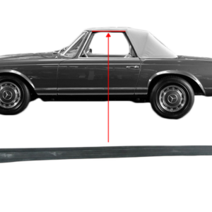 Left damping strip for Mercedes W113 convertible top