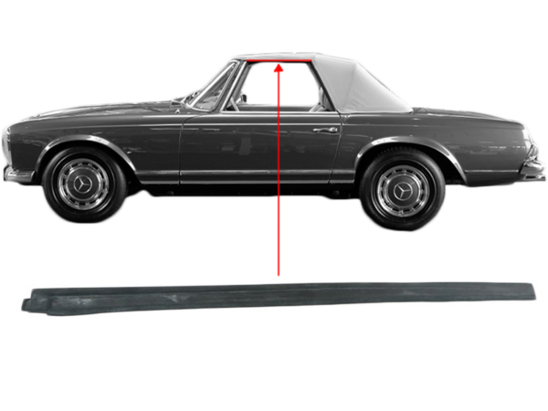 Left damping strip for Mercedes W113 convertible top