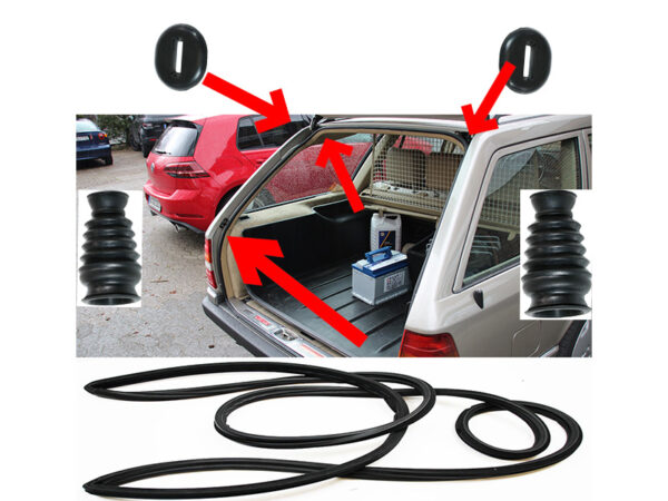 Seal set for Mercedes W124 station wagon tailgate