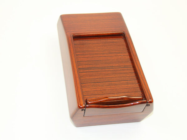 Zebrano wood center console storage box with blinds for Mercedes R107 - Image 2