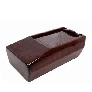Burl wood center console storage box with blinds for Mercedes R107