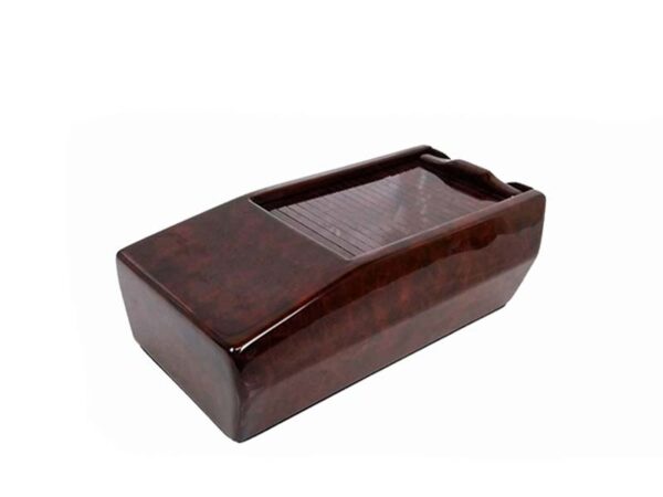 Burl wood center console storage box with blinds for Mercedes R107