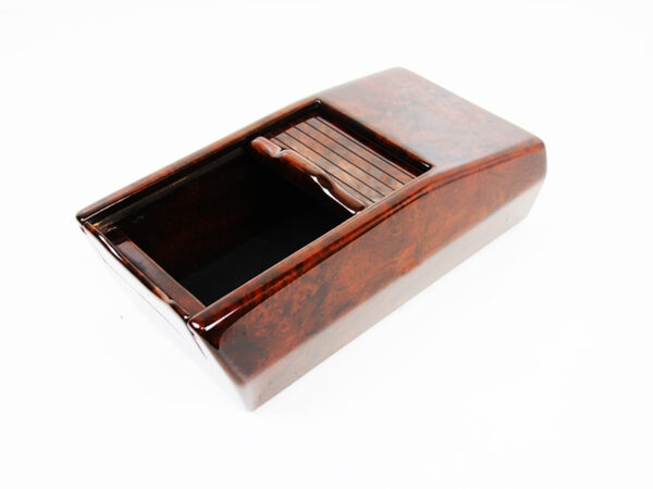 Burl wood center console storage box with blinds for Mercedes R107 - Image 5