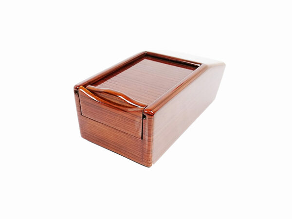 Zebrano wood center console storage box for Mercedes W126 - Image 3