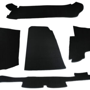 Black carpet set for Mercedes R107 trunk with battery