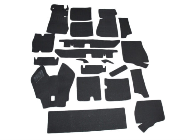 Carpet set looped material for Mercedes Pagode W113 black without emergency seat automatic car