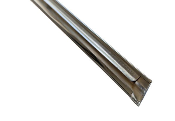 Chrome-plated brass trim strip door top for Mercedes W113 - Image 2