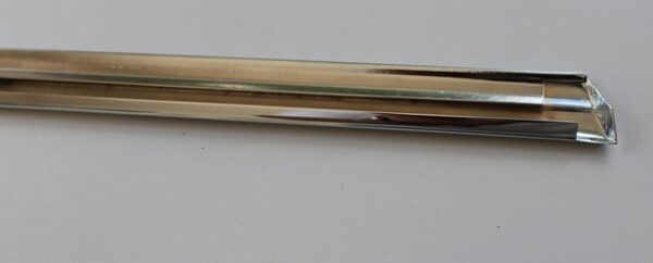 Chrome-plated brass trim strip door top for Mercedes W113 - Image 3