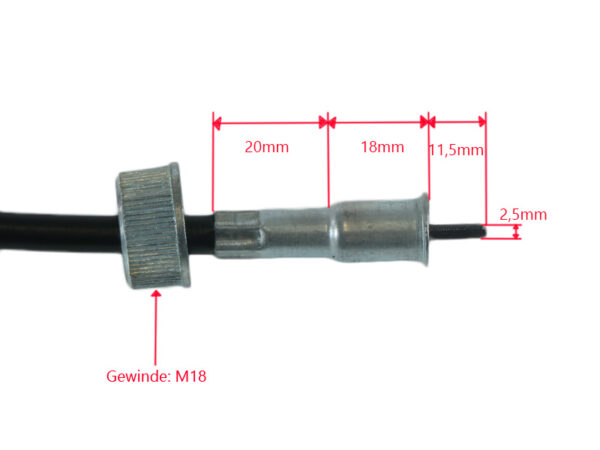 Speedometer cable 135 cm. for Mercedes Automatic Pagoda W113 W110 W108 W111 - Image 5