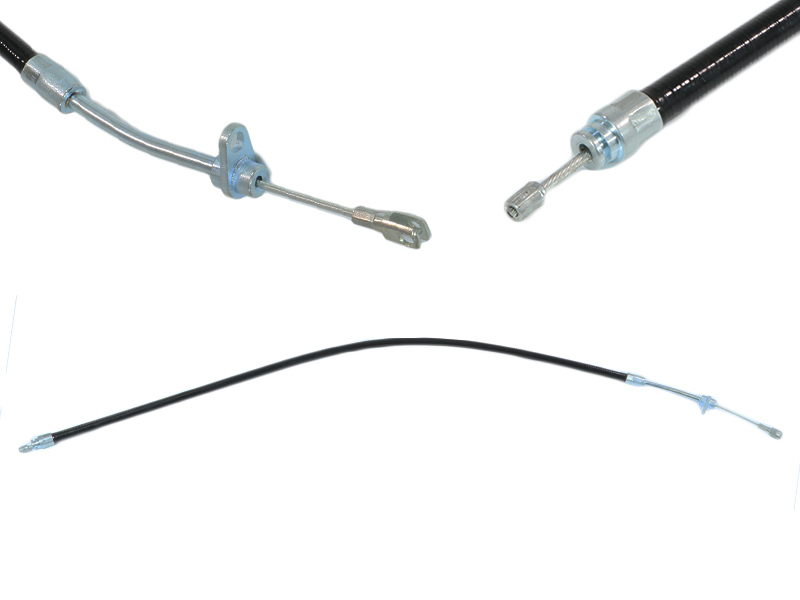Left handbrake cable for Mercedes R107 with coupling axle