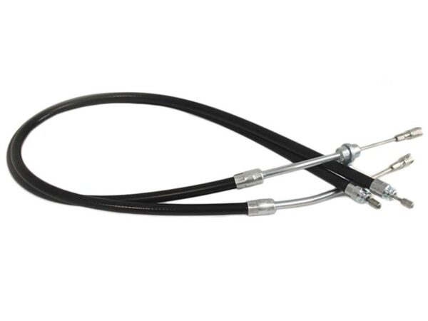 2-piece handbrake cable set for Mercedes R107 V8 with coupling axle