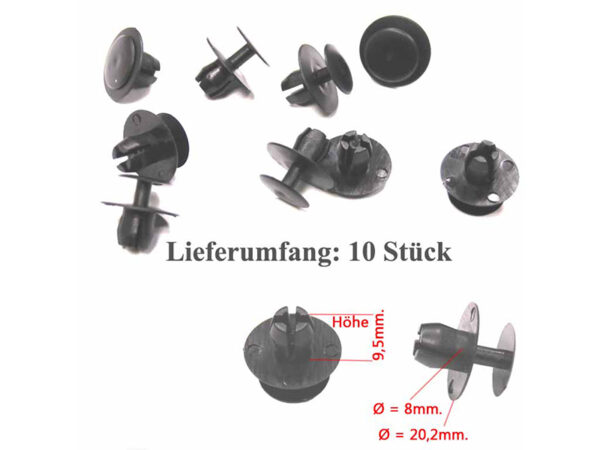 10 x Expanding rivets for fastening engine insulation mats & panels & much more