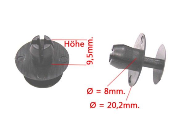 10 x Expanding rivets for fastening engine insulation mats & panels & much more - Image 3